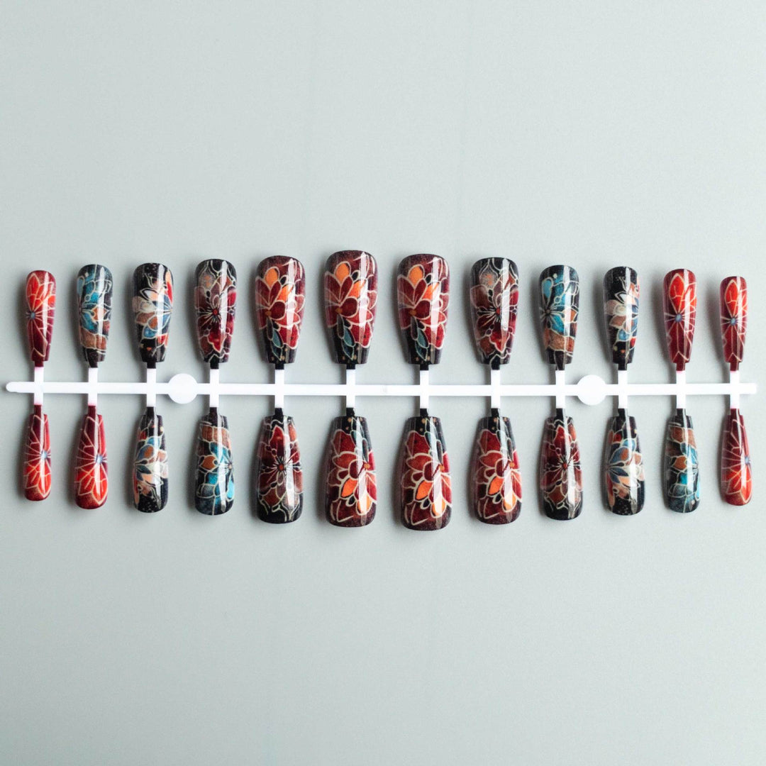 Intricate Floral Nail Art Design Kit