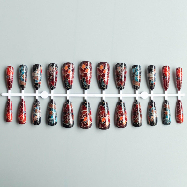 Intricate Floral Nail Art Design Kit