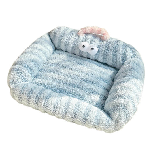Cartoon-Themed Plush Dog Bed