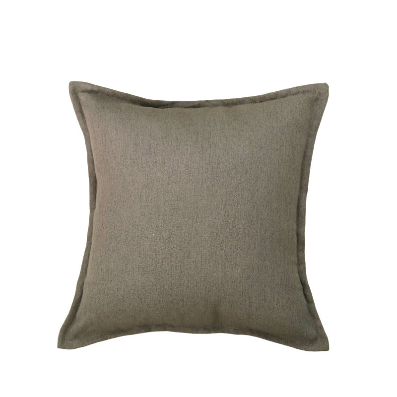 Decorative Linen Throw Pillow Cover with Piped Edge