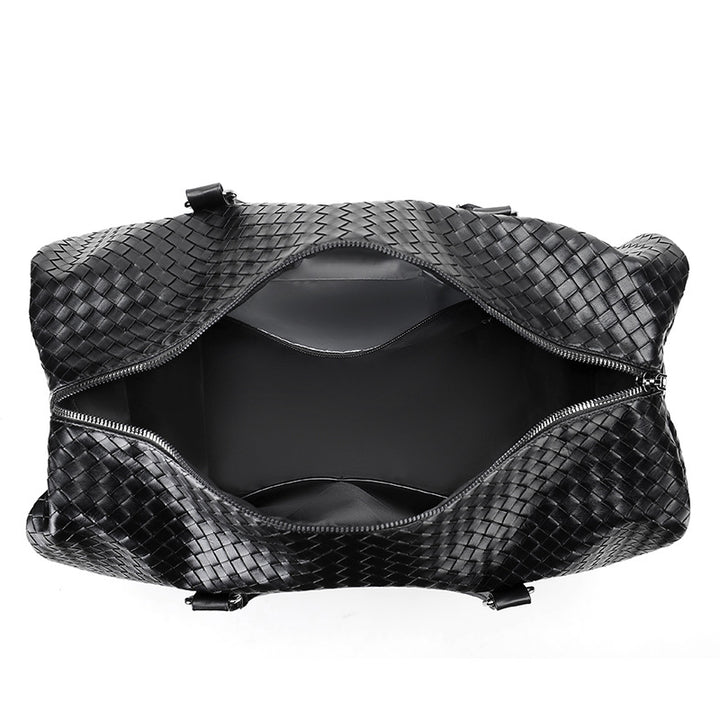 Premium Woven Leather Travel Duffel Bag Kalsten