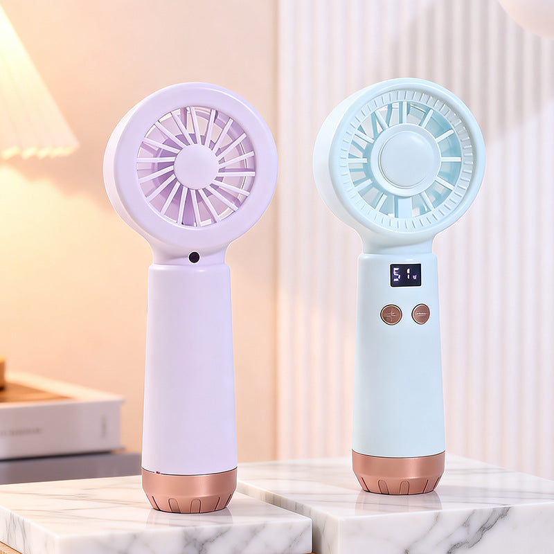 Ladies Portable Hand Fan with Digital Display Kalsten