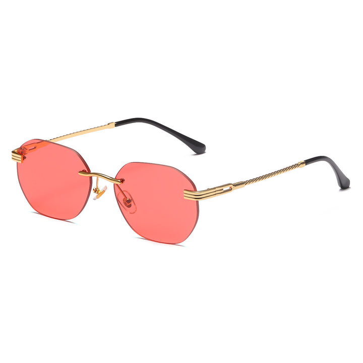 Women's stylish geometric sunglasses with decorative metal frame Kalsten