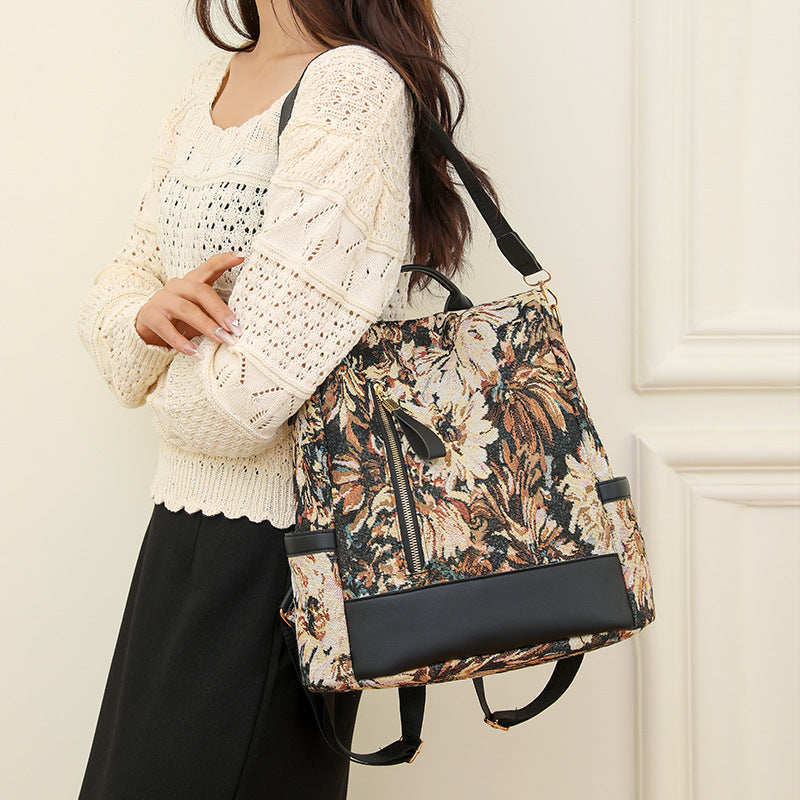Floral Patterned Versatile Backpack Kalsten