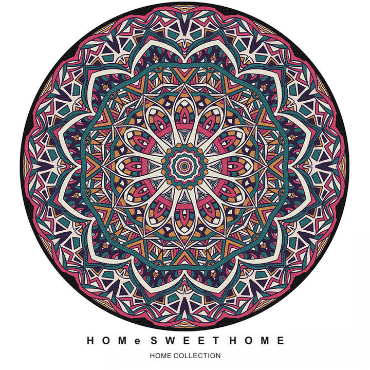 Vintage-Inspired Round Area Rug