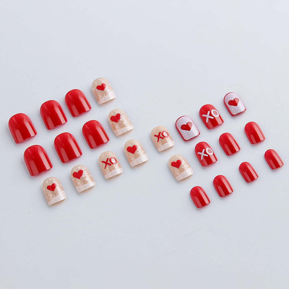 Romantic Heart-themed Nail Art Set Kalsten