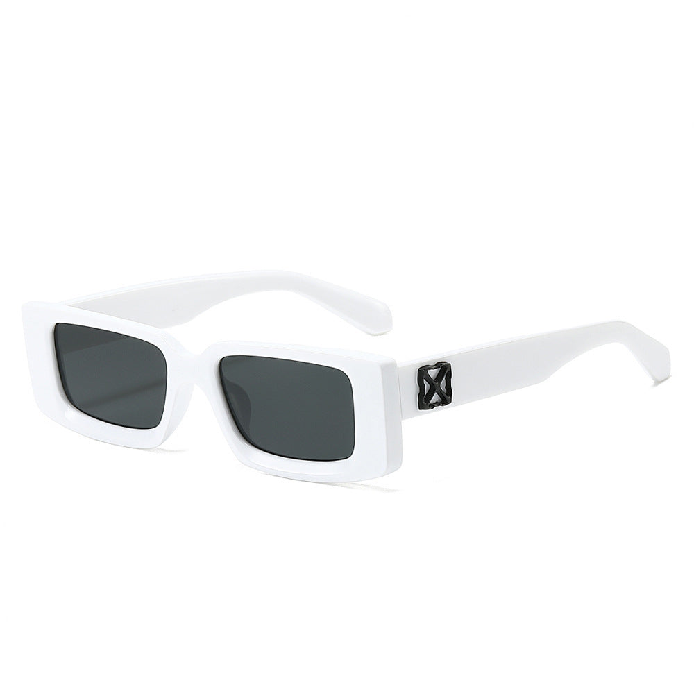 Oversized Geometric Sunglasses with Decorative Metal Accents Kalsten