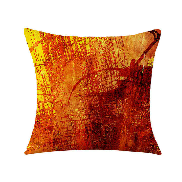 Women's cushion cover with textured fabric and warm earth tones Kalsten