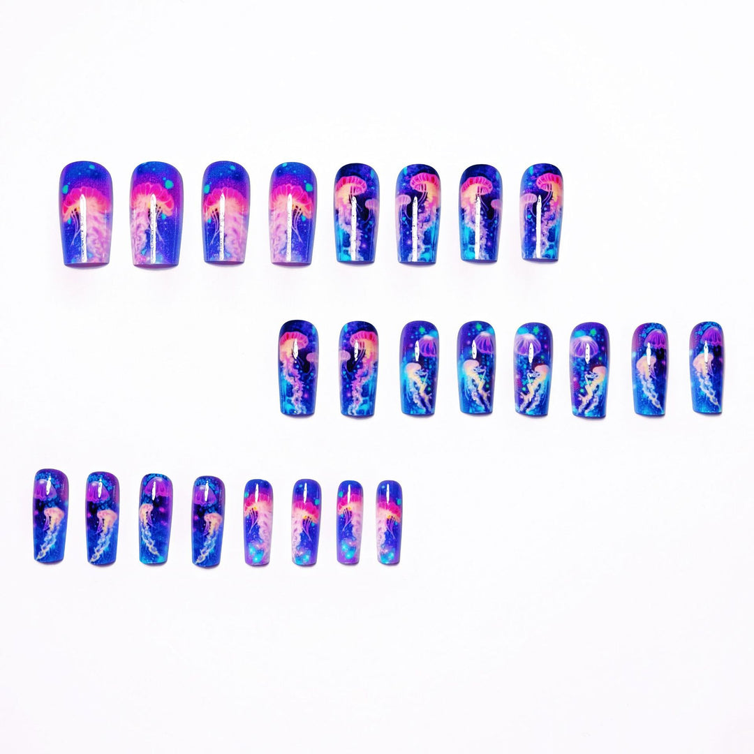Gel Nail Art Design with Luminescent Jellyfish Kalsten