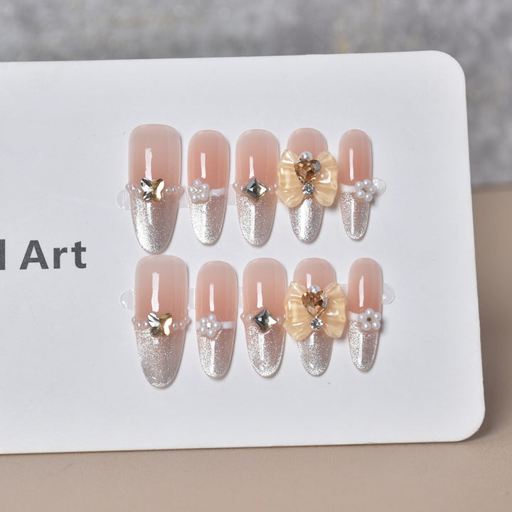 Glamorous Rhinestone-Embellished Nail Art Extensions Kalsten