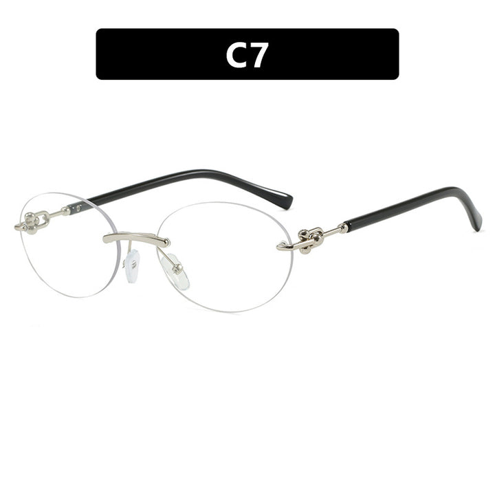 Women oval sunglasses with luxurious metal frame and mirrored lenses Kalsten
