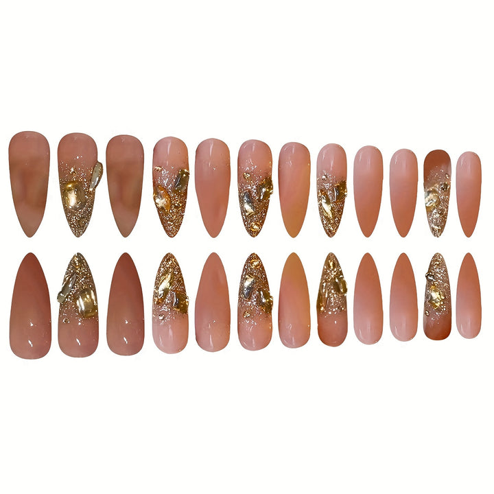 Glamorous Glittery Stiletto Nail Art Kalsten
