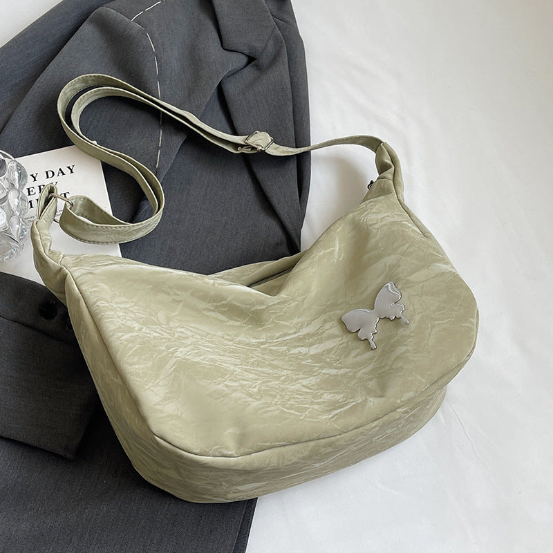 Casual Butterfly-Embellished Shoulder Bag