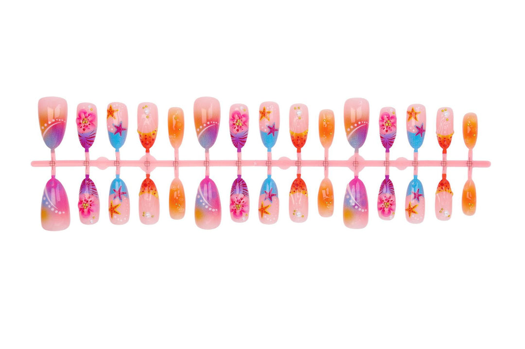 Elegant artificial nails with floral designs Kalsten