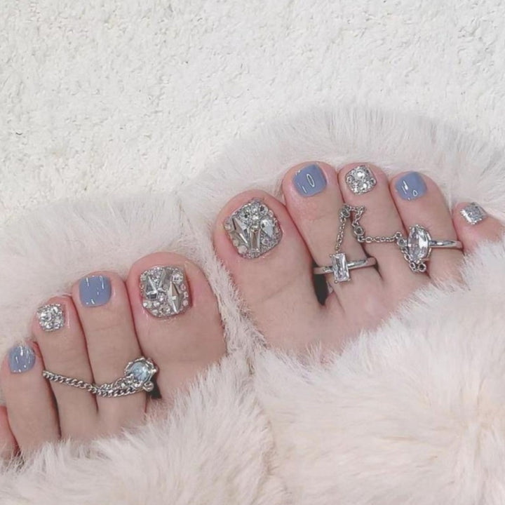 Decorative Rhinestone Toenail Art  1791110593