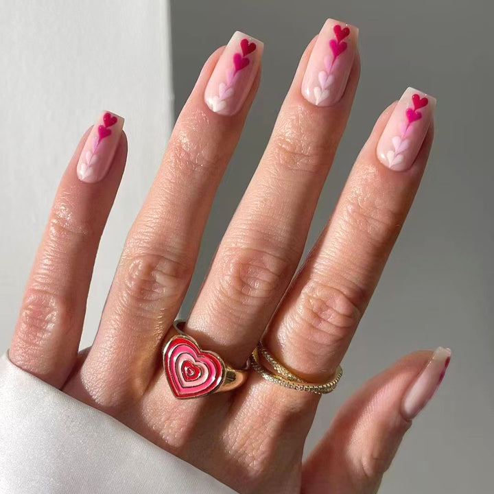 Heart-Design Press-On Nail Set Kalsten