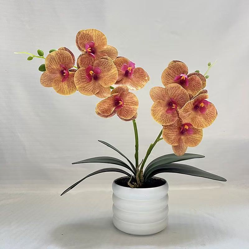 Elegant Artificial Orchid Flower Arrangement for Home Decor