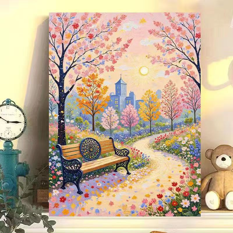 Scenic Autumn Landscape Canvas Art Print Kalsten