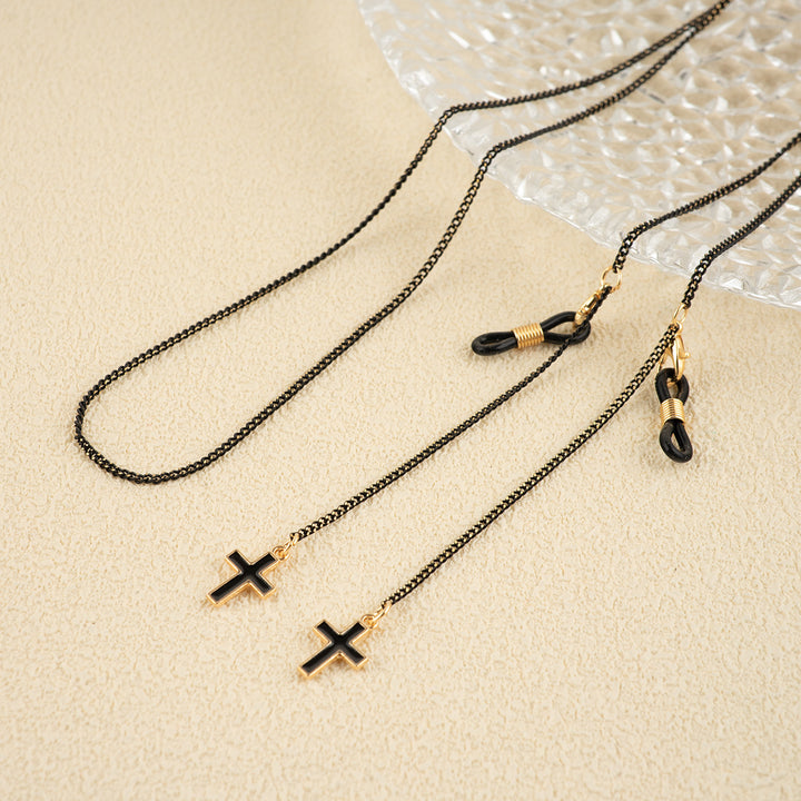 Stylish Beaded Cross Pendant Eyewear Chain Kalsten