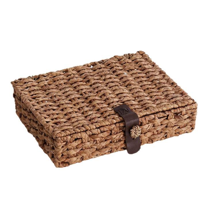 Handcrafted Storage Box Made of Braided Natural Material Kalsten