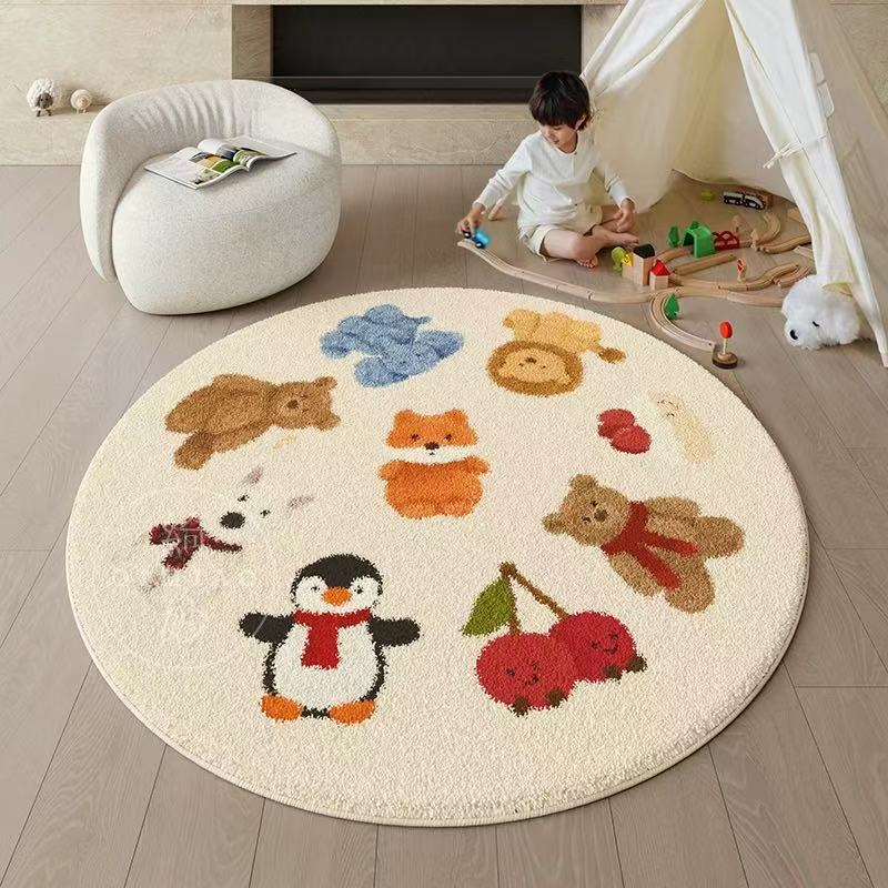 Cartoon-Themed Plush Area Rug