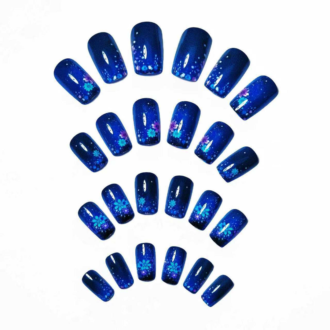 Artistic Gradient Floral Nail Art Kalsten