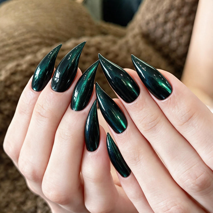 Artistic Stiletto Press-On Nail Set with Glossy Finish Kalsten