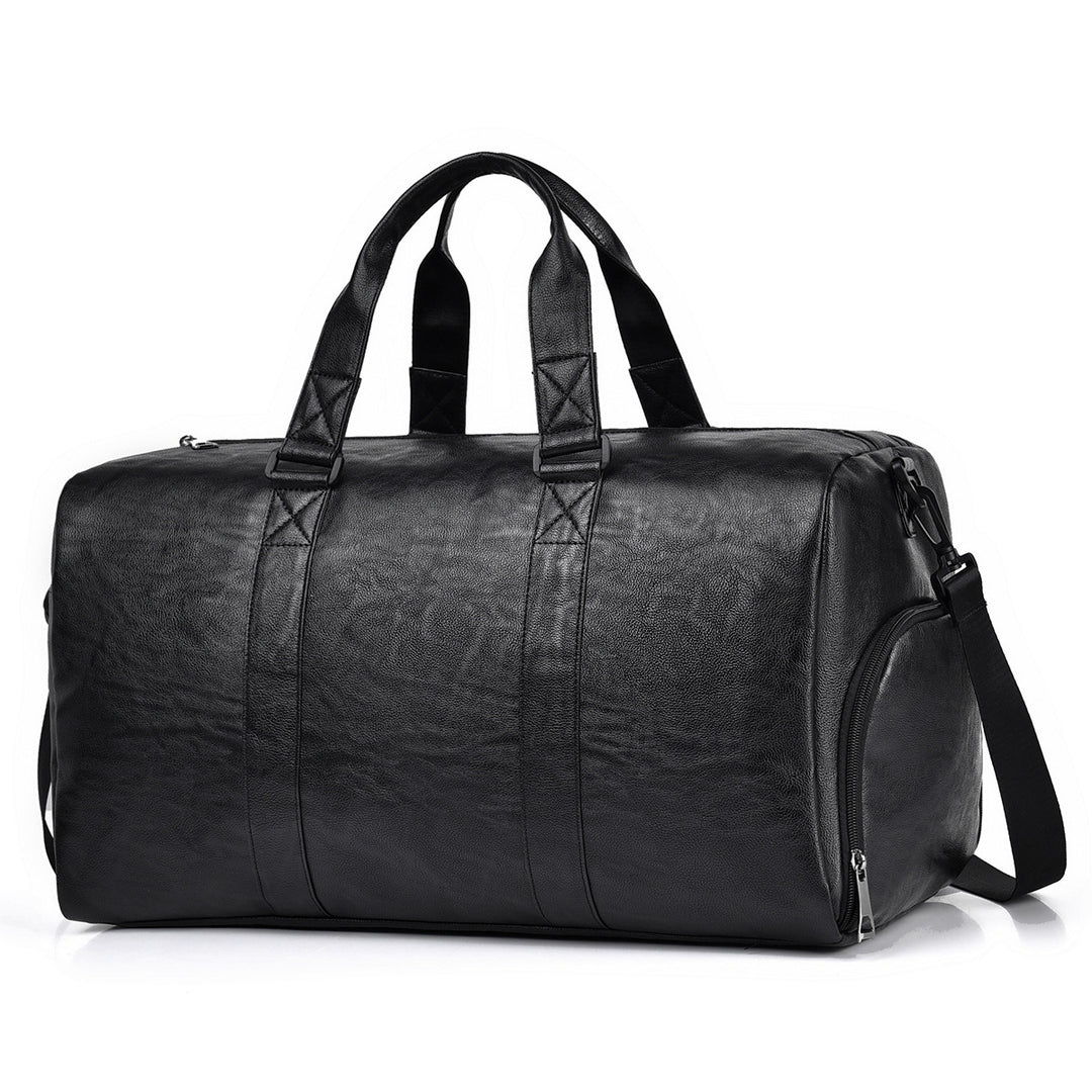 Travel bag made of high-quality leather with robust carrying handles Kalsten