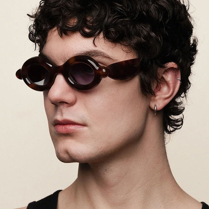 Women's sunglasses in trendy retro design with oval lenses Kalsten