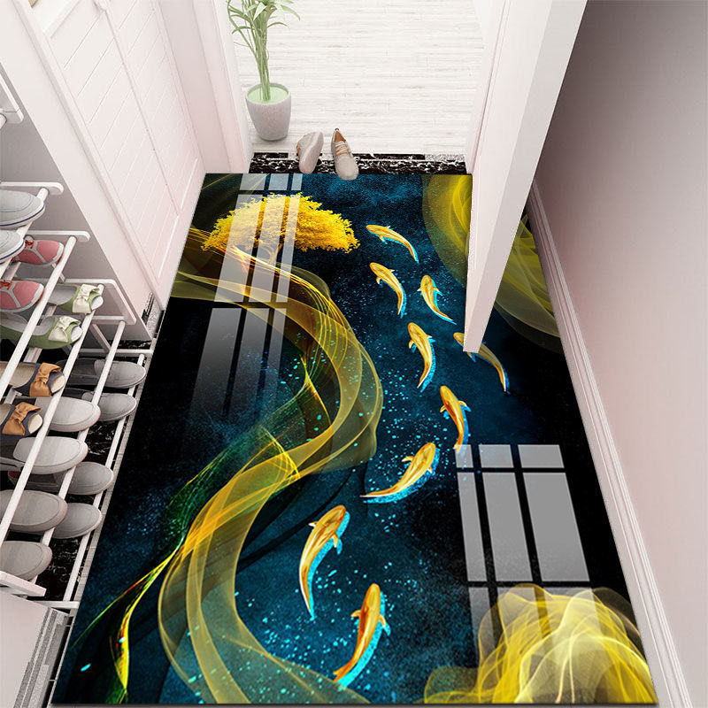 Artistic Fish-Themed Entry Mat