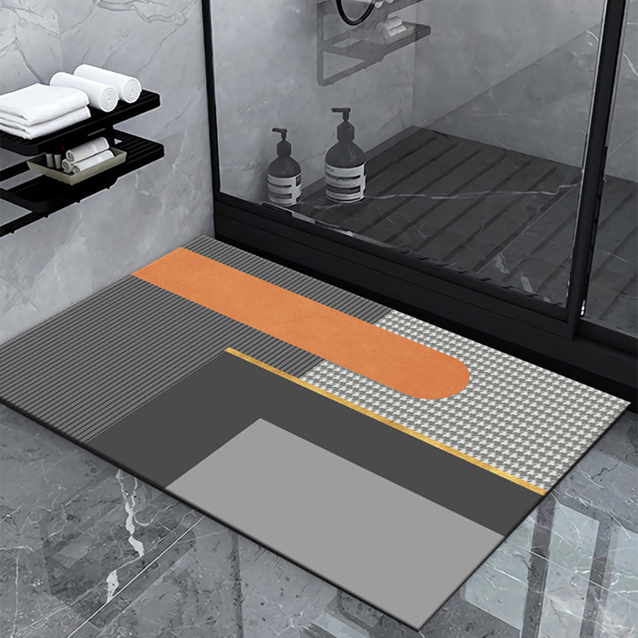 Geometric Pattern Bathroom Mat Kalsten