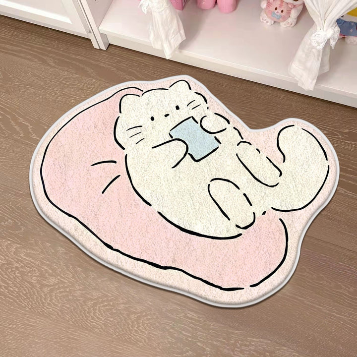Children's Playful Cat-Shaped Area Mat Kalsten
