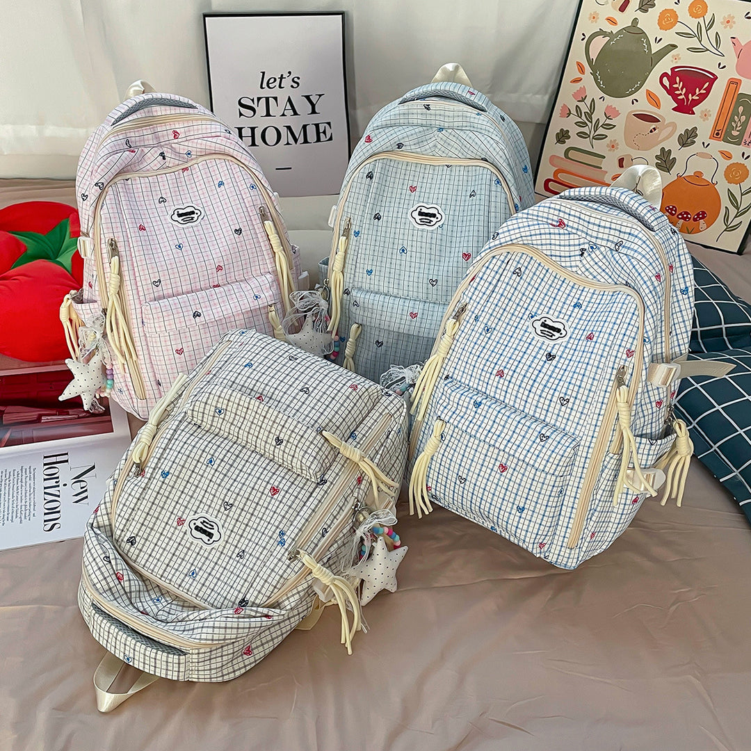 Cute Multi-Pocket Printed Backpack Kalsten