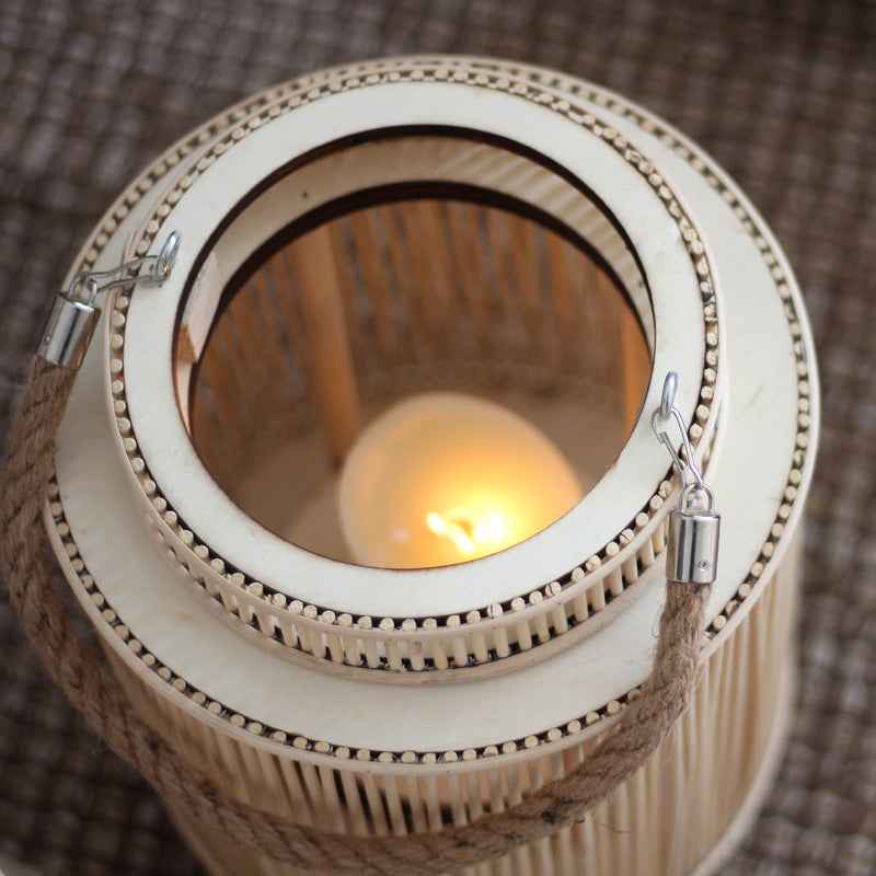 Decorative lantern made of woven material Kalsten