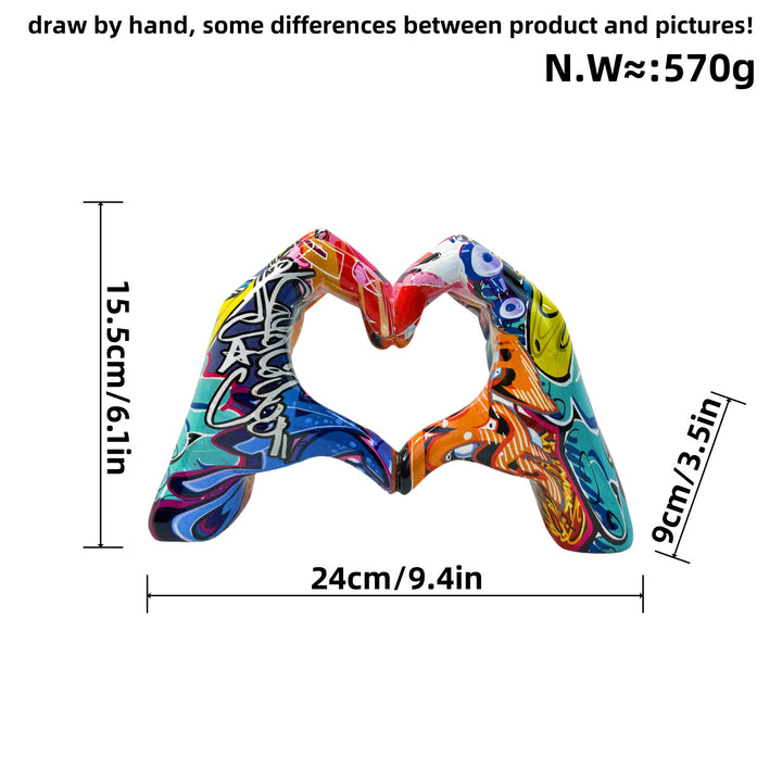 Stylish hand sculptures with colorful design Kalsten