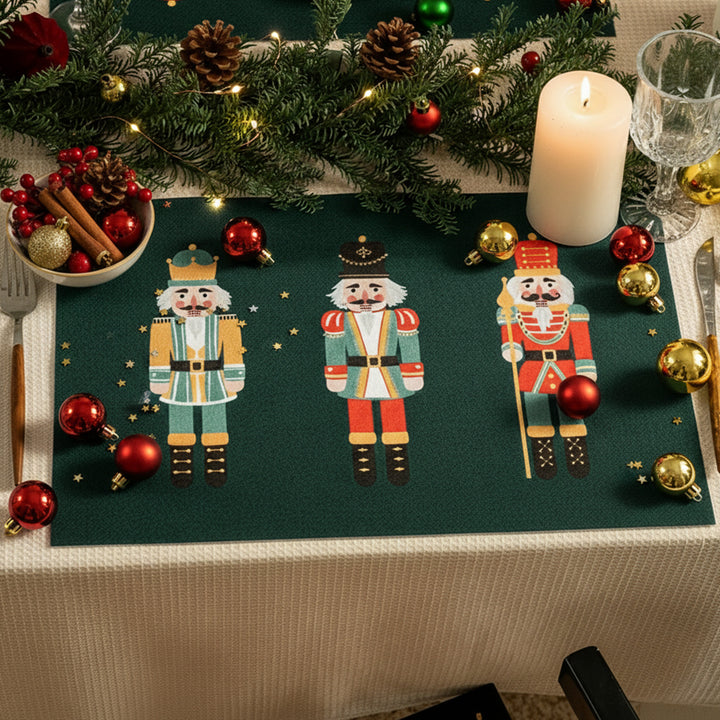 Decorative door mat with nutcracker motif and durable structure Kalsten