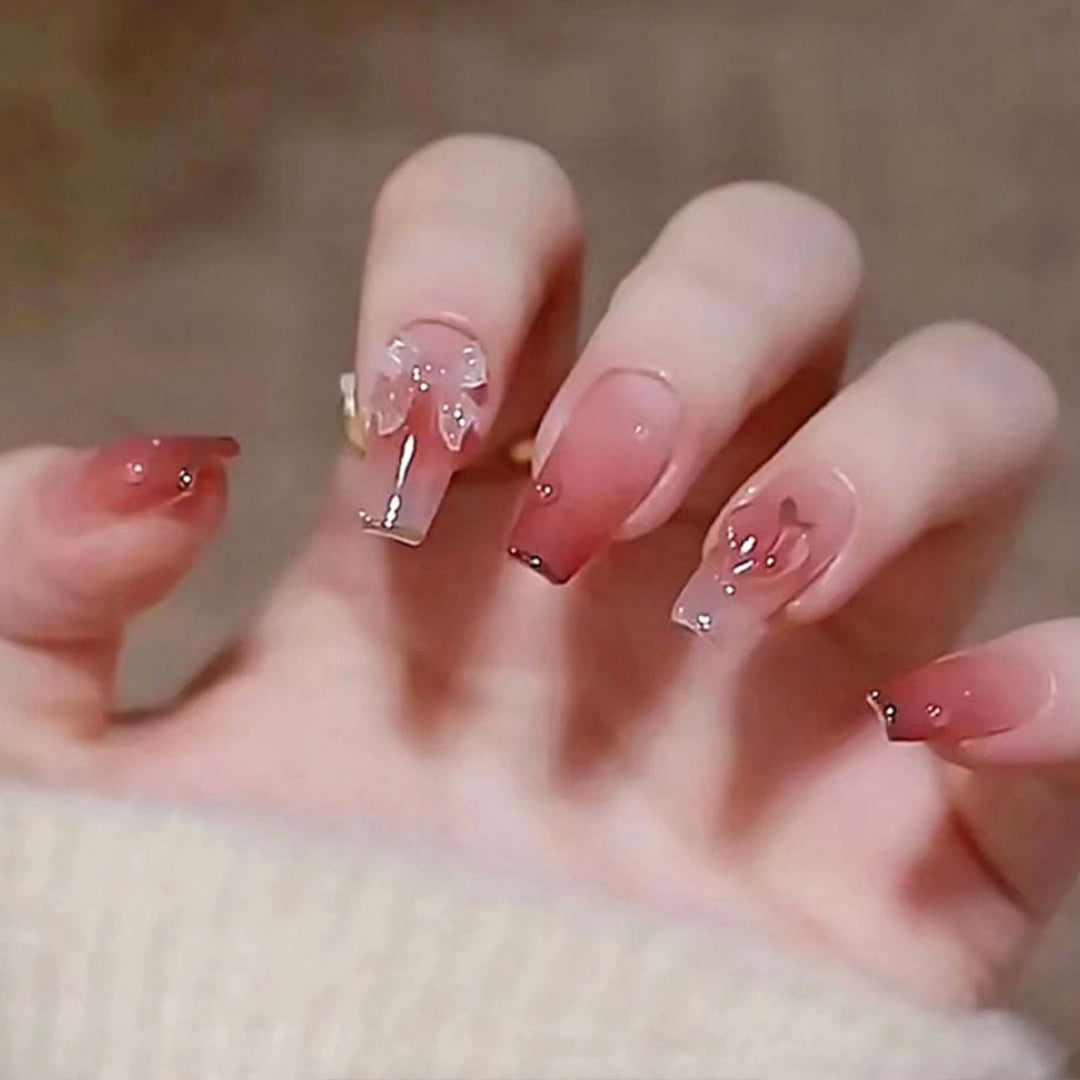 Elegant Decorative Press-On Nails