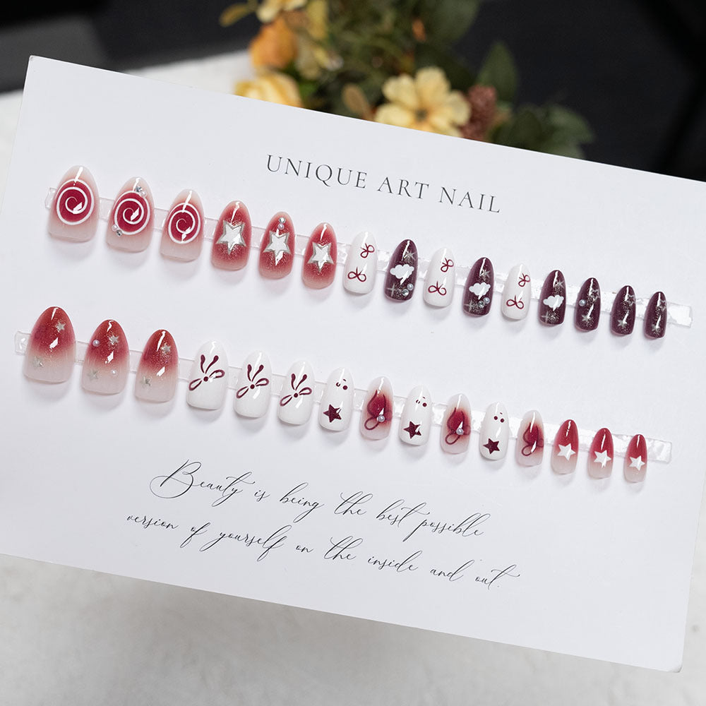 Decorative Press-On Nail Art Set
