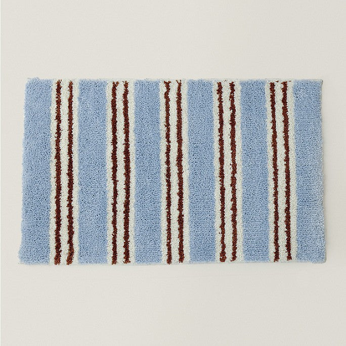 Decorative Striped Bath Mat for Bathroom