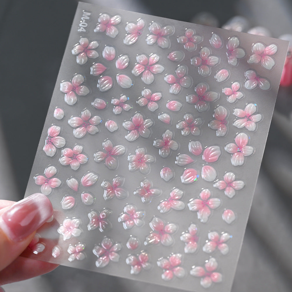 Floral Art Design Nail Stickers
