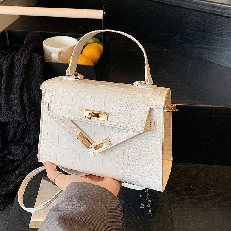 Luxurious Crocodile Embossed Handbag