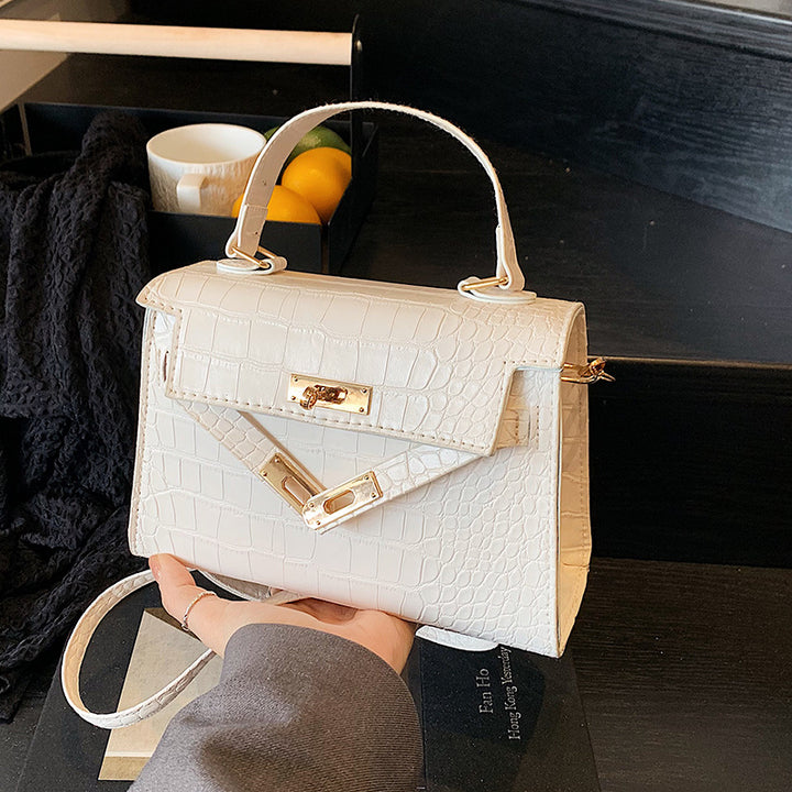Luxurious Crocodile Embossed Handbag