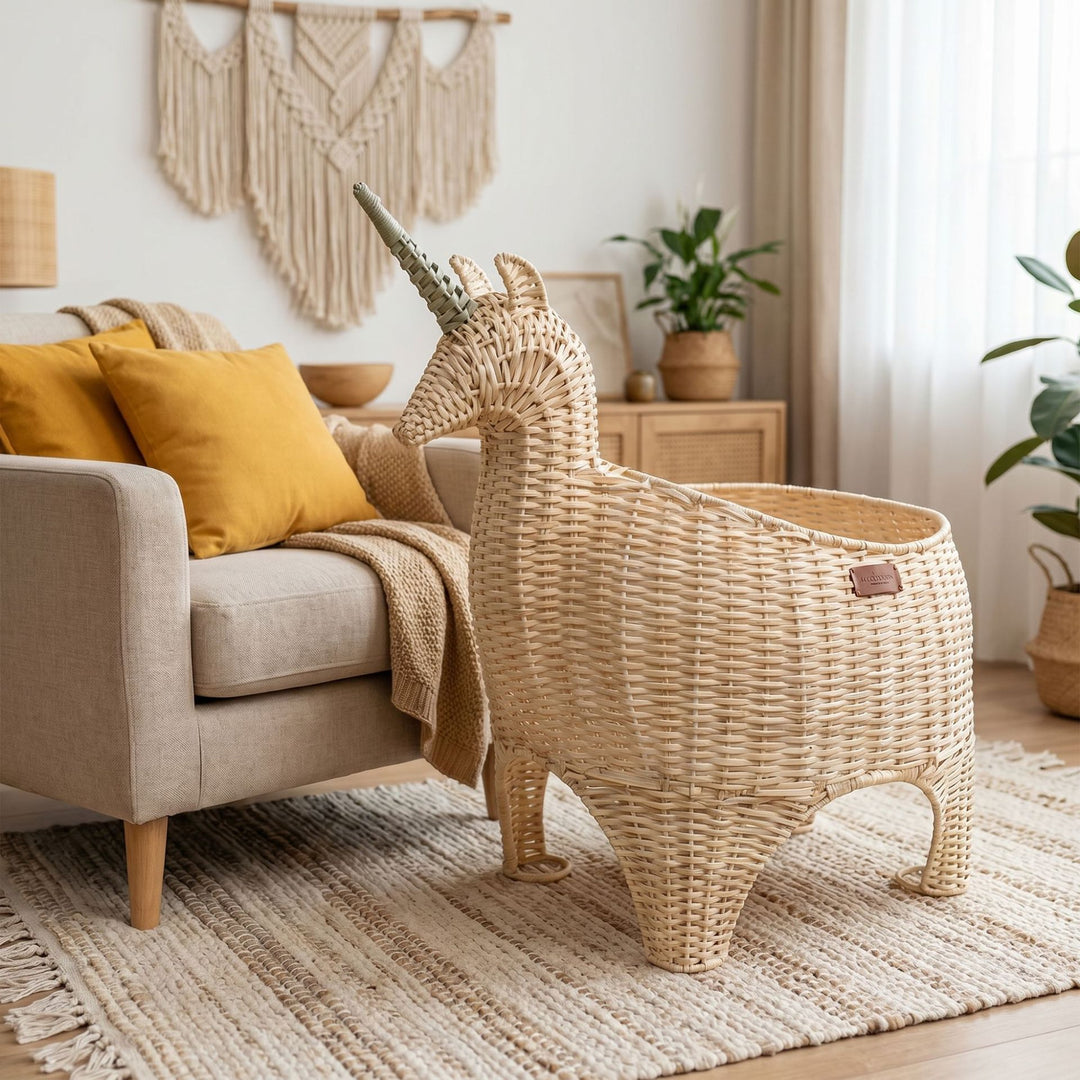Playful storage basket in unicorn shape Kalsten