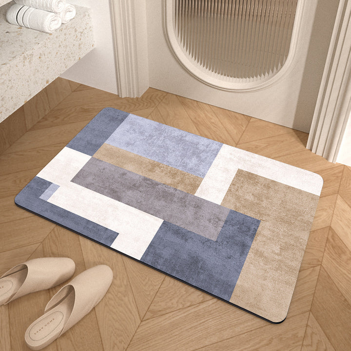 Geometric Pattern Soft Bath Mat Kalsten