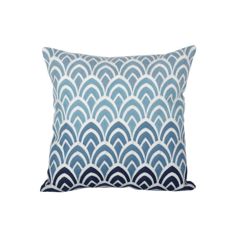 Coastal Starfish Jacquard Square Cushion with Hidden Zipper and Removable Insert