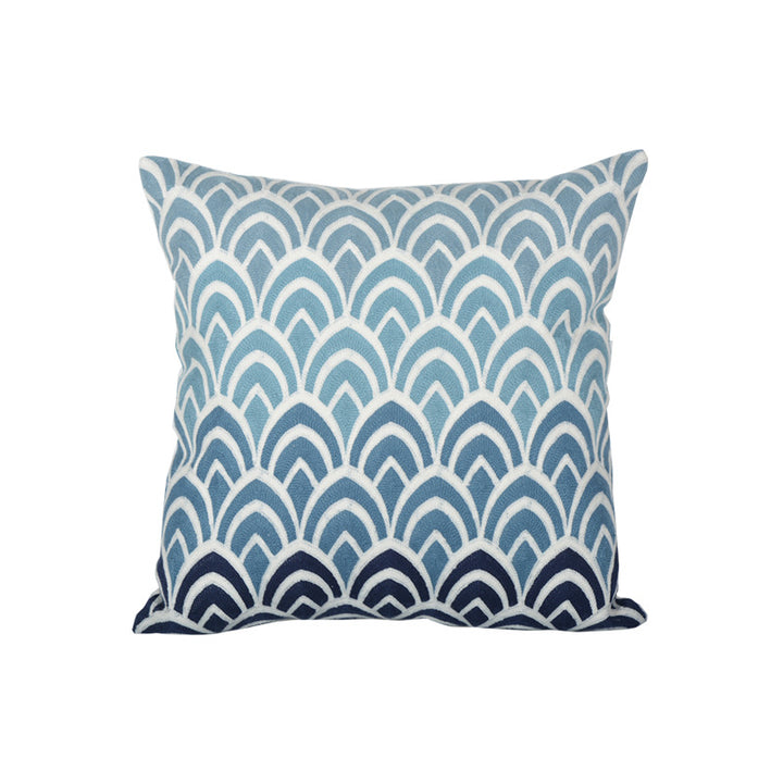 Coastal Starfish Jacquard Square Cushion with Hidden Zipper and Removable Insert