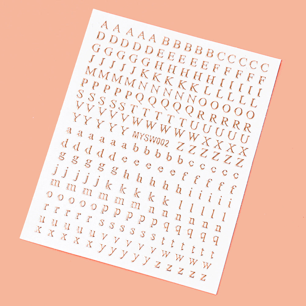 Decorative Alphabet Nail Art Stickers