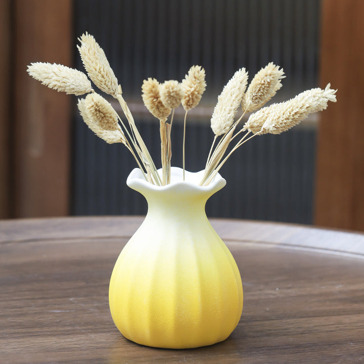 Geometric Faceted Ceramic Flower Vase Kalsten