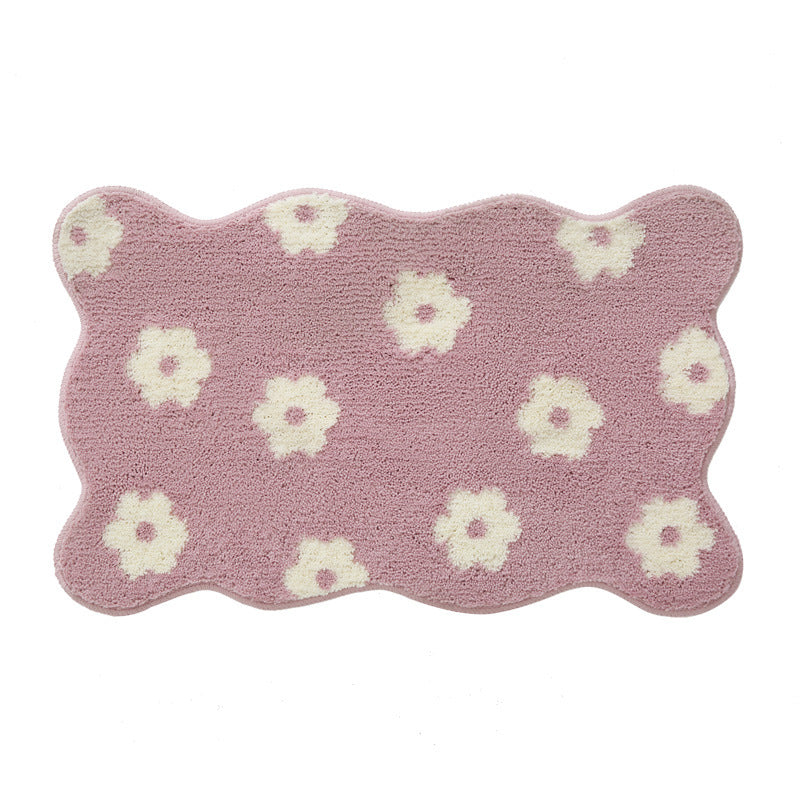 Floral Shaped Plush Bath Mat
