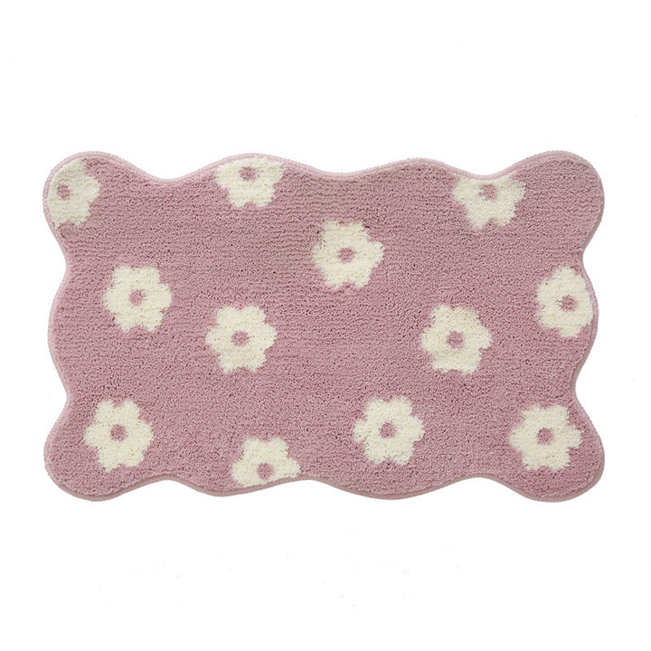 Floral Shaped Plush Bath Mat